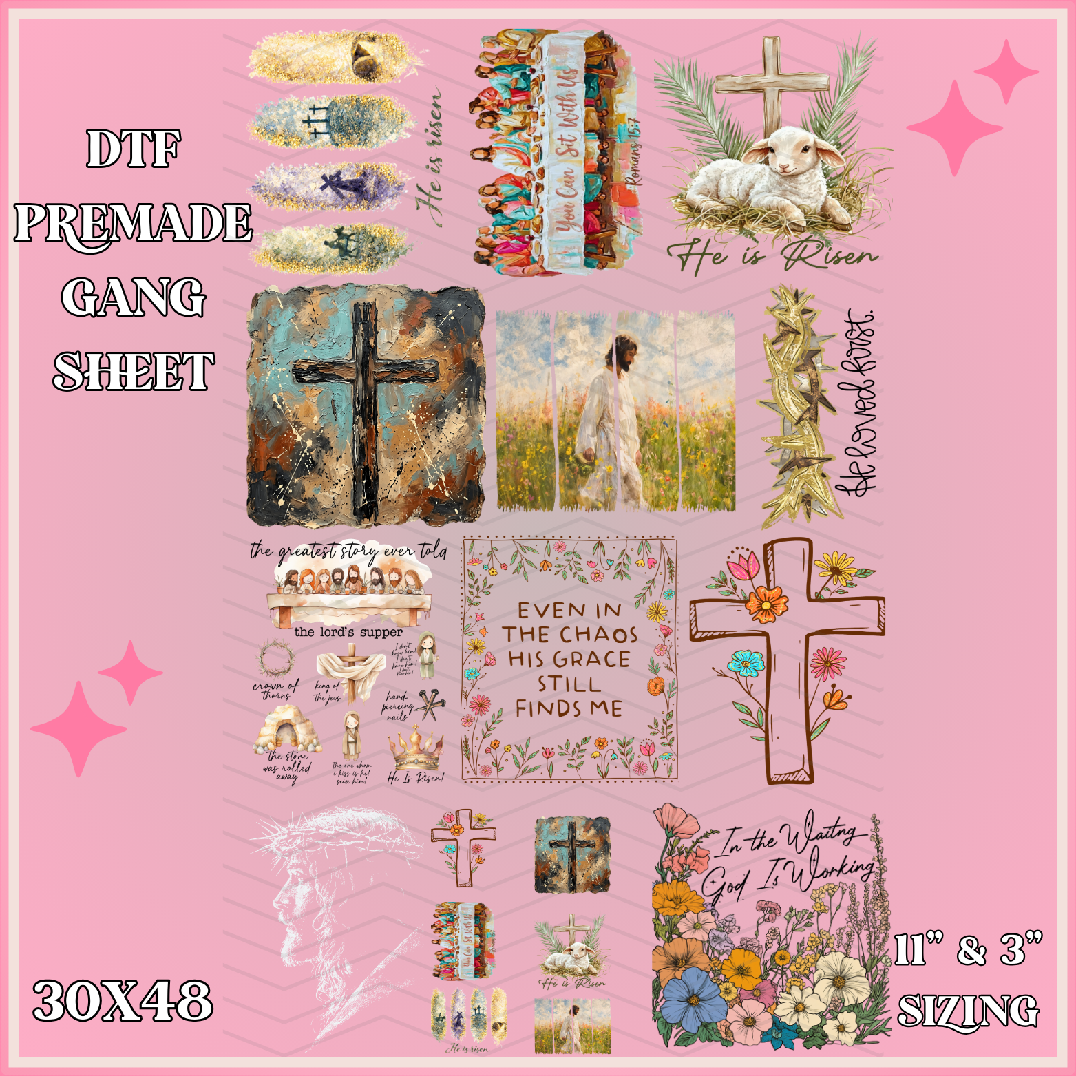 Holy Week - 30x48 - PREMADE GANG SHEET