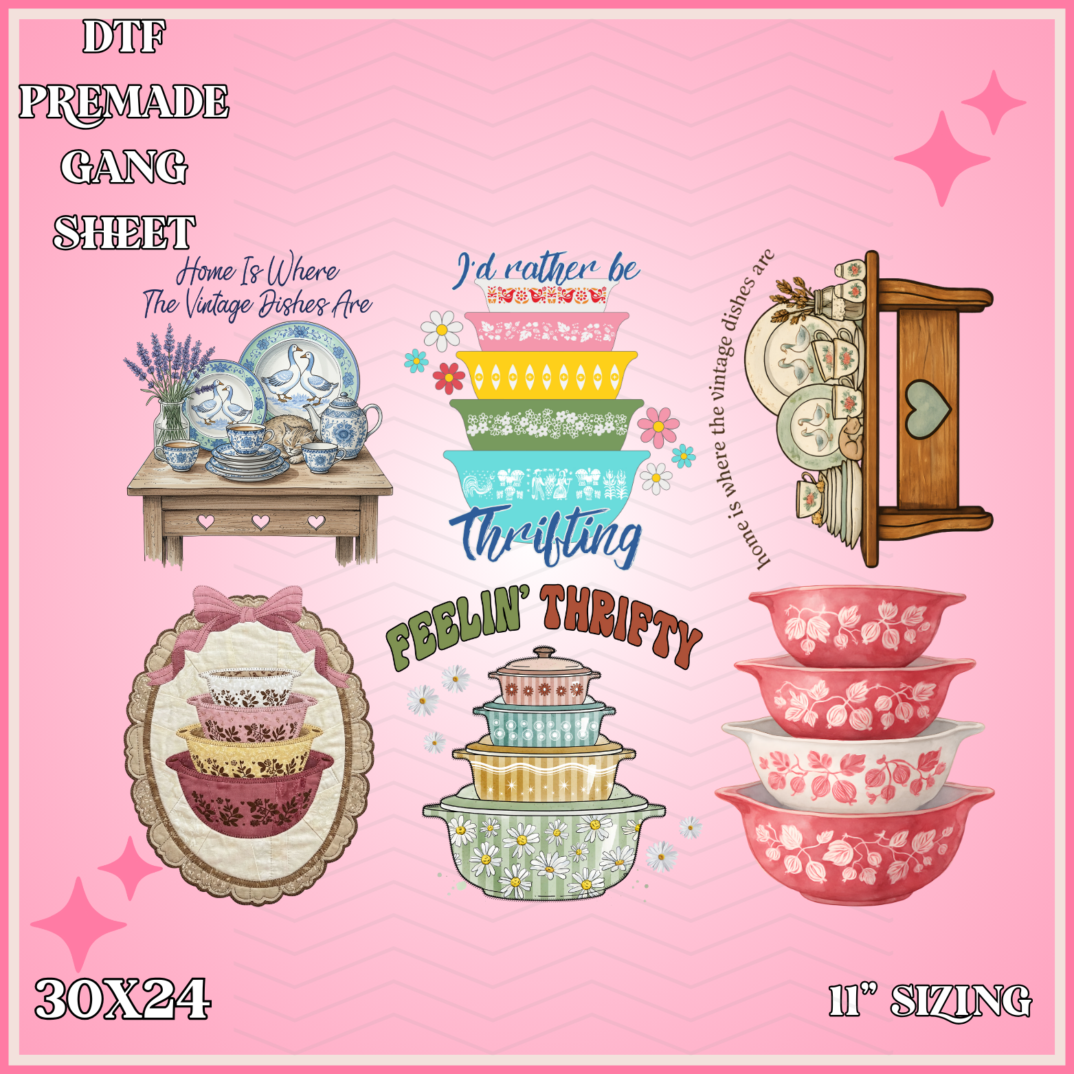 Pyrex - 30x24 - PREMADE GANG SHEET